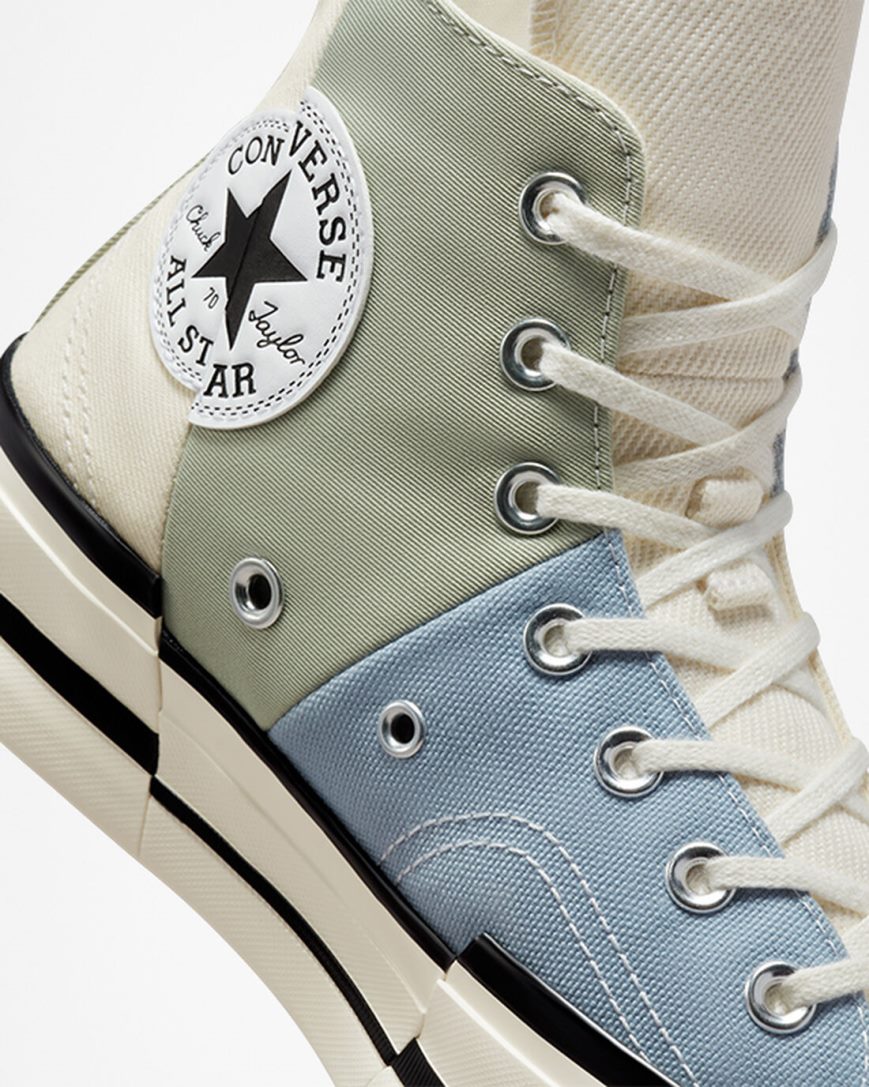 Tenis Converse Chuck 70 Plus Material Mashup Cano Alto Feminino Verde Oliva | PT S054T30